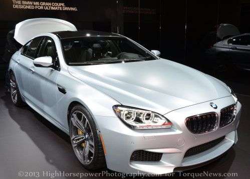 The front end of the 2014 BMW M6 Gran Coupe 