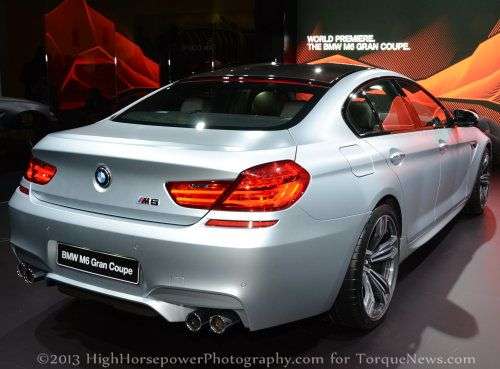 The back end of the 2014 BMW M6 Gran Coupe 