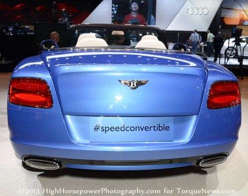 The back end of the 2013 Bentley Continental GT Speed Convertible