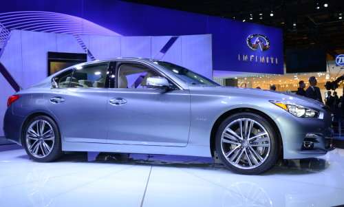 The side profile of the Infiniti Q50