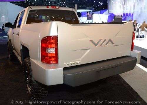 The rear end of the Via Motors XTRUX