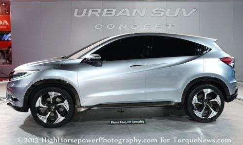 The side profile of the Honda Urban SUV Concept