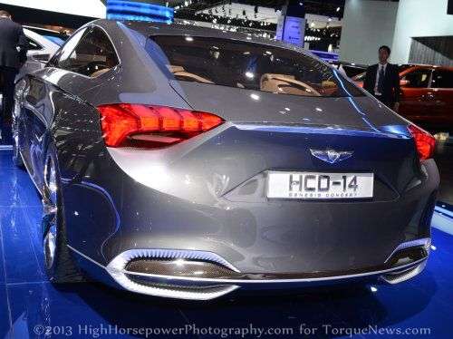 The back end of the Hyundai HCD-14 Genesis Concept 