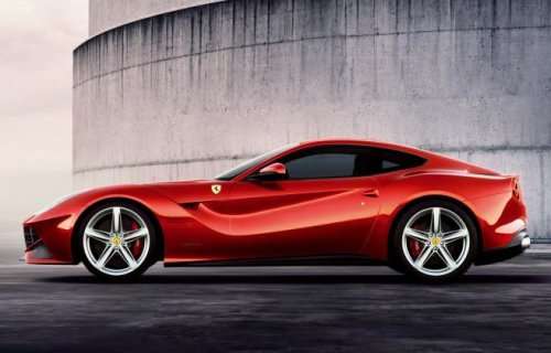 A side profile view of the Ferrari F12 Berlinetta