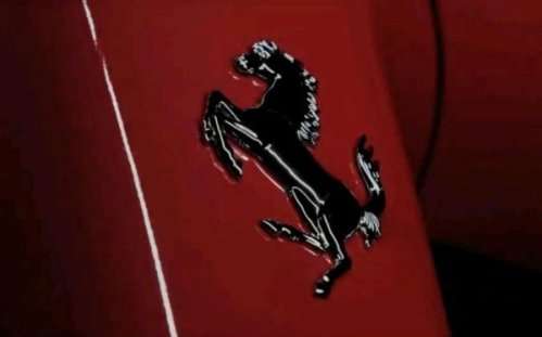 The Prancing Horse logo on the Ferrari F150 Project