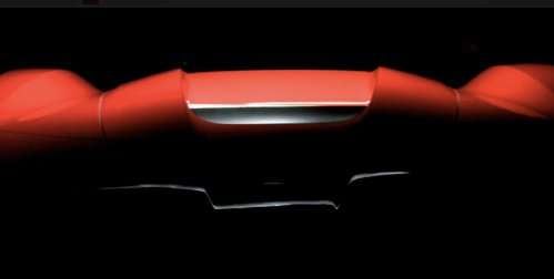 What appears to be the hood of the Ferrari F150 Project