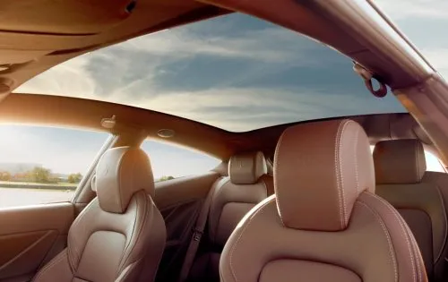 The new Ferrari FF with the glass roof option from the inside