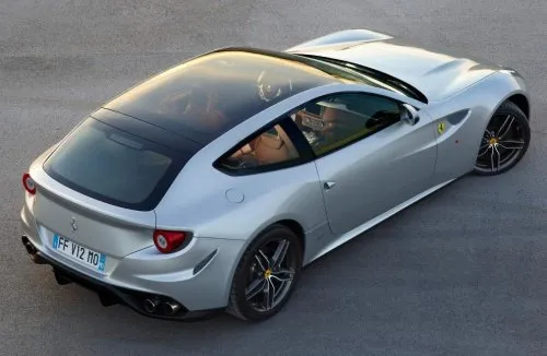 The new Ferrari FF with the glass roof option from the back
