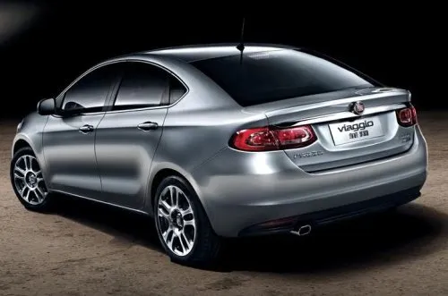 The rear end of the new Fiat Viaggio