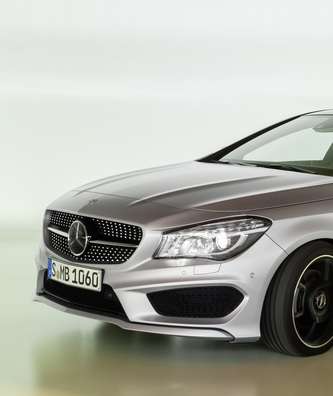 The front end of the Mercedes Benz CLA