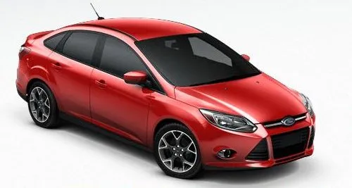 A high angle shot of the 2012 Ford Focus SE