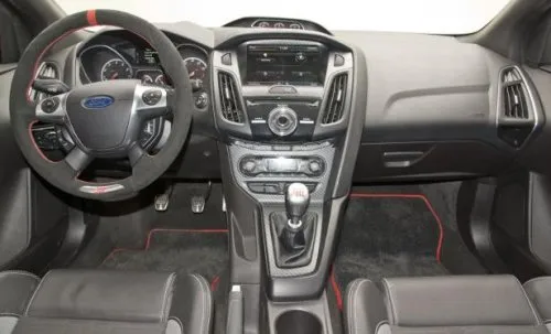 The interior of the Tanner Foust Edition Ford Focus ST