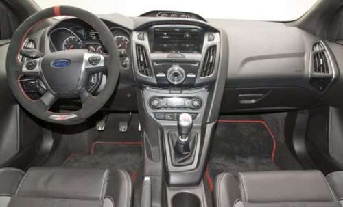 The interior of the Tanner Foust Edition Ford Focus ST