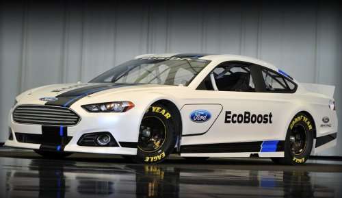 The front end of the 2013 Ford Fusion NASCAR race car