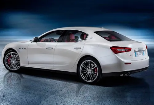 The rear end of the new Maserati Ghibli