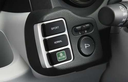 The three mode buttons of the Honda EV Concept