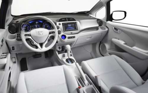 The bright interior of the Honda EV Concept