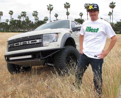 Tanner Foust with his custom Foust Edition F150 Raptor