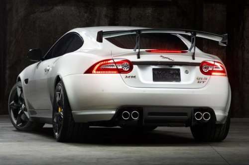 The rear end of the 2014 Jaguar XKR-S GT