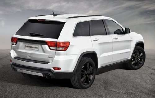 The Jeep Grand Cherokee production intent sport concept from the rear