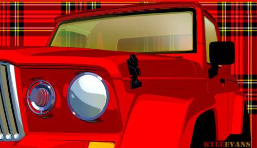 A teaser of the Jeep J12 Concept