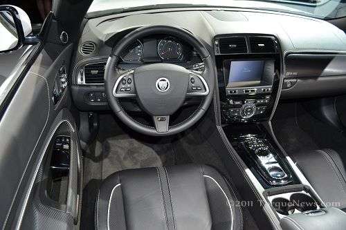 The interior of the new Jaguar XKR-S Convertible