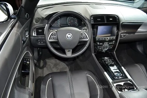 The interior of the new Jaguar XKR-S Convertible