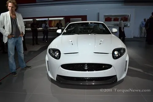 The front end of the new Jaguar XKR-S Convertible