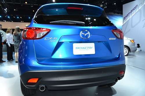 The rear end of the new 2013 Mazda CX-5