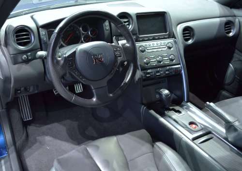 The interior of the 2013 Nissan GT-R 