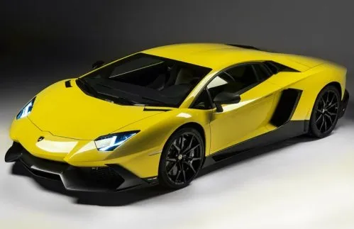 A high angle of the Lamborghini Aventador LP720-4 50 Anniversario Edition