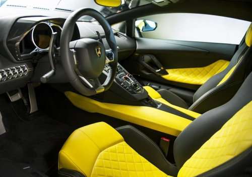 The interior of the Lamborghini Aventador LP720-4 50 Anniversario Edition