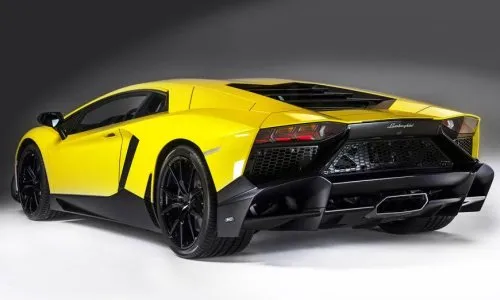 The rear end of the Lamborghini Aventador LP720-4 50 Anniversario Edition