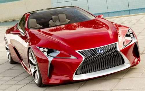 The front end of the new Lexus LF-LC Hybrid Sport Coupe Concept