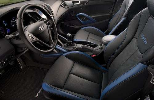 The interior of the 2012 Hyundai Veloster Turbo