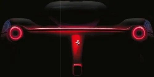 A teaser of the Ferrari Enzo replacement rear end from Ferrari Magazine