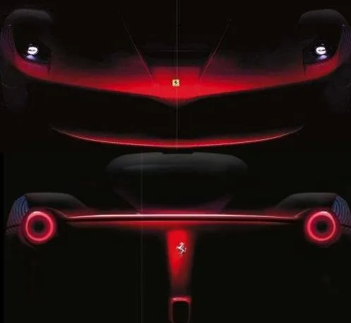 The front and rear end teasers of the Ferrari F150 Project