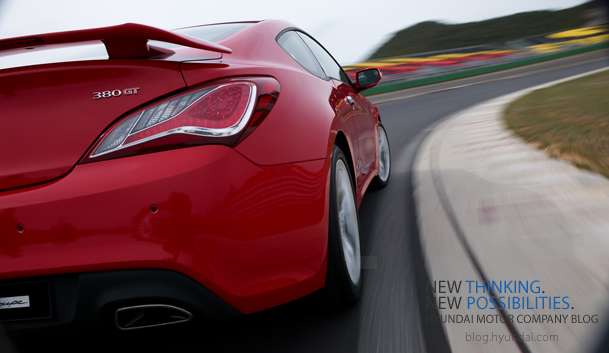 Spyshots of the 2013 Hyundai Genesis Coupe from the rear
