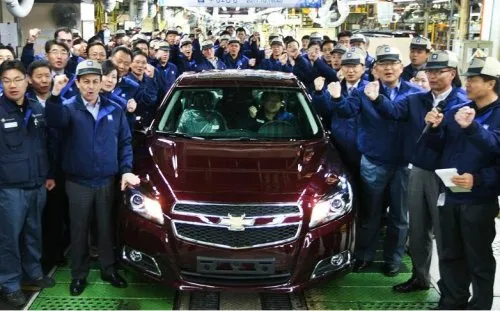 The new Chevrolet Malibu from the front