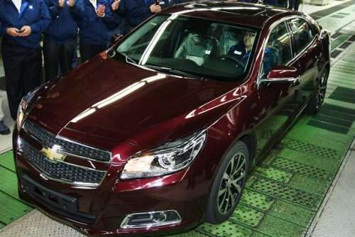 a high angle shot of the new Chevrolet Malibu