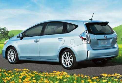 The back end of the 2012 Toyota Prius V Five
