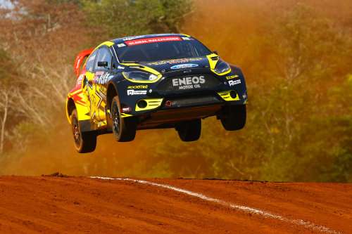 Tanner Foust soars in his Fiesta GRC car