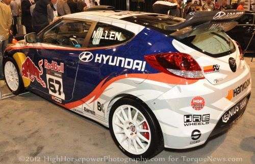 Rhys Millen's Hyundai Veloster rally car