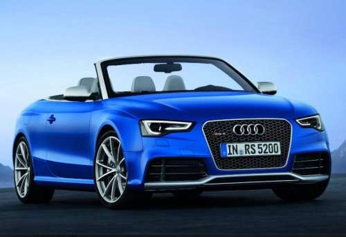 The 2013 Audi RS5 Cabrio from the front