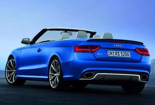 The 2013 Audi RS5 Cabrio from the rear