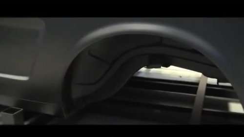 The rear wheel well of the 1965 Mustang?