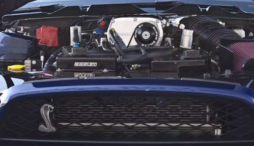 The engine of the 2012 Shelby 1000 Mustang 