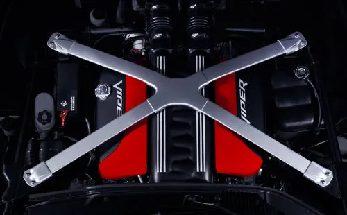 The engine bay of the 2013 SRT Viper GTS