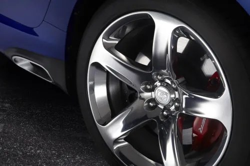The unique wheels of the 2013 SRT Viper GTS Launch Edition