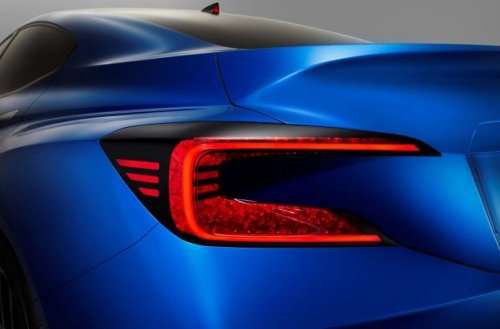 The tailllight of the 2013 Subaru WRX Concept